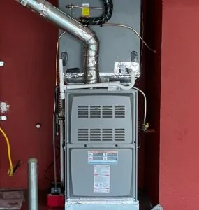Furnace system inspected during professional furnace tune-up, including filter replacement, heat exchanger check, and thermostat calibration; routine heating maintenance and HVAC services by Smith & Sons Heating and Air in San Diego. Call us today for help with what is included in a furnace tune-up, furnace maintenance checklist, annual furnace inspection, heating system tune-up, furnace cleaning service, HVAC tune-up near me, gas furnace tune-up, electric furnace maintenance, heater tune-up service, furnace service near me, furnace checkup cost, HVAC maintenance near me, heating repair services, furnace filter replacement, blower motor inspection, pilot light check, thermostat calibration, heat exchanger inspection, furnace efficiency testing, seasonal furnace maintenance, professional furnace inspection, furnace repair and maintenance, certified HVAC technician services, heating and air services near me, furnace safety inspection, San Diego furnace tune-up.